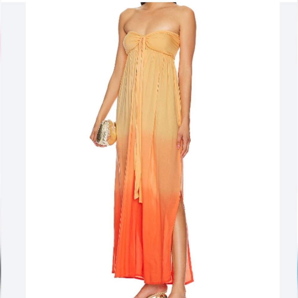 Tiare Hawaii Orange Ombre Maxi Dress